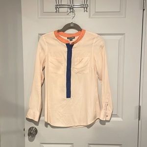 100% Silk Color Block Shirt